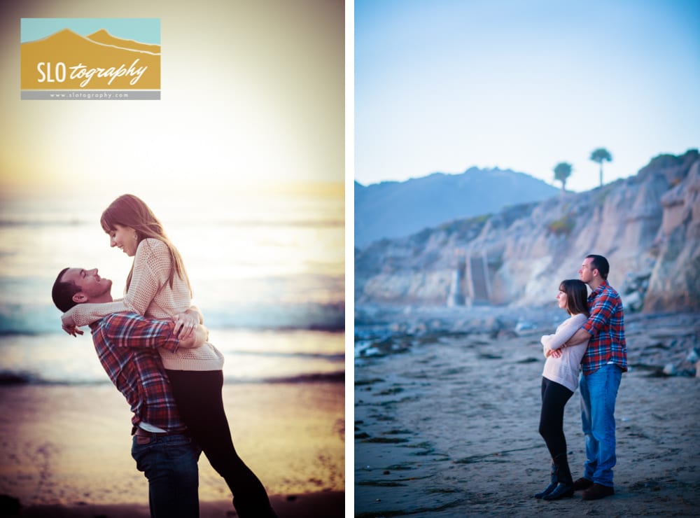 Twilight Beach Couple Engagement
