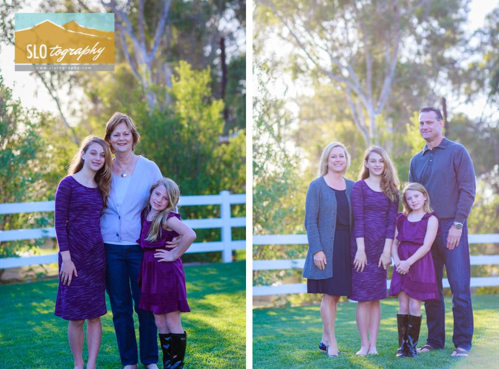 Family Picture in Purple