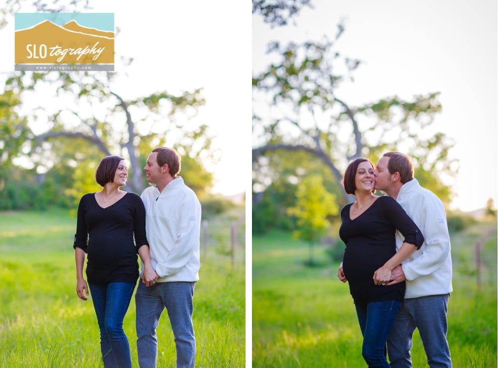 Kissing Couple Maternity Santa Margarita Ranch