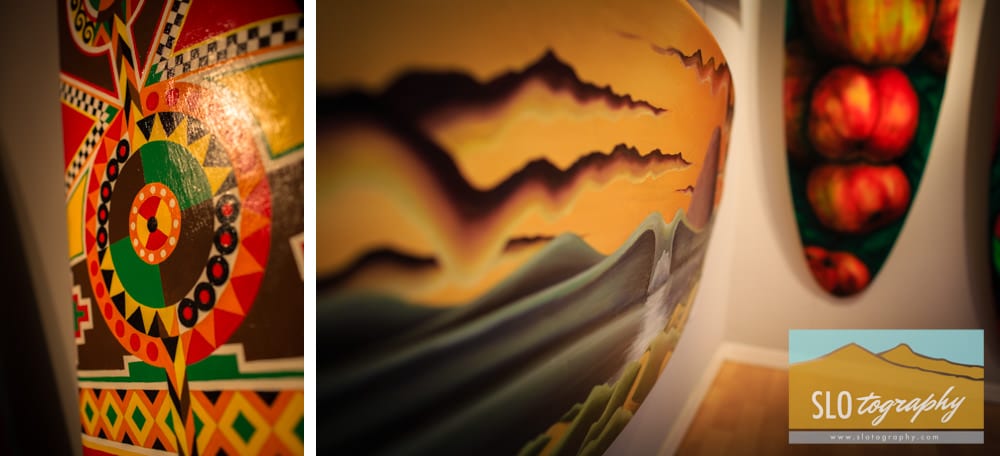 Wave painted on surf board colorful art forever stoked