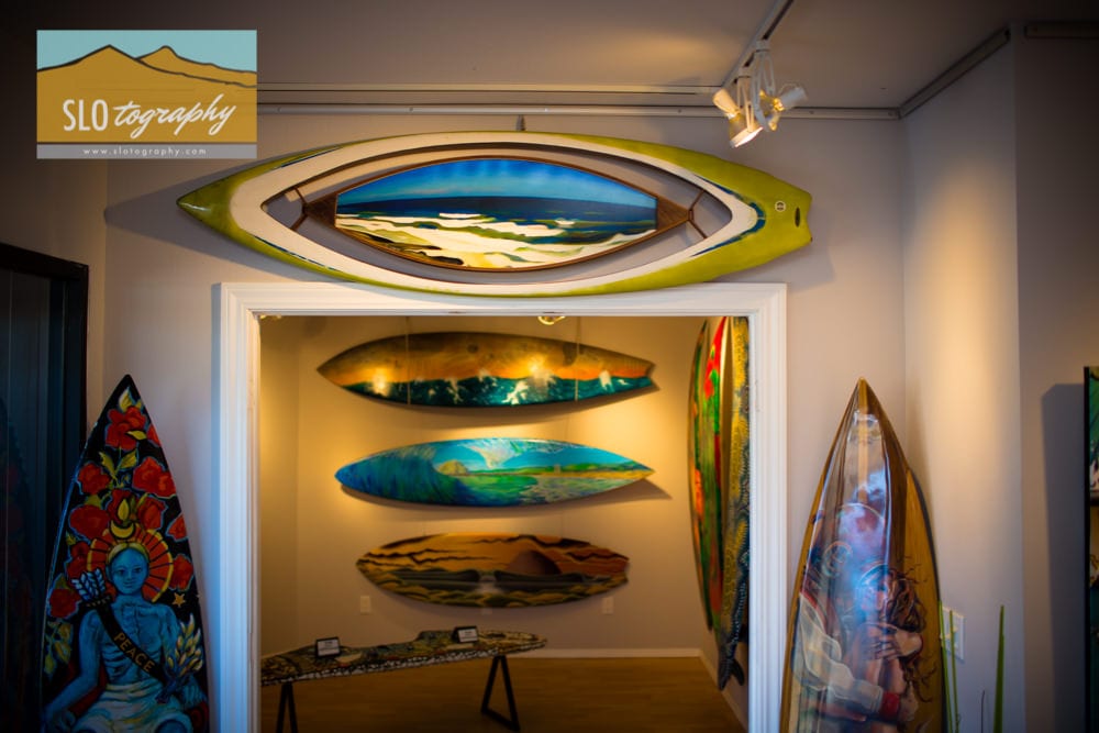 entrance to the forever stoked surfboard art show