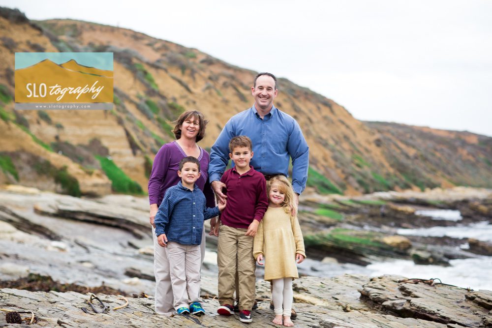 family portrait in los osos on the coast