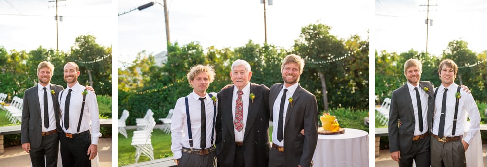 the groom with all his best men and father