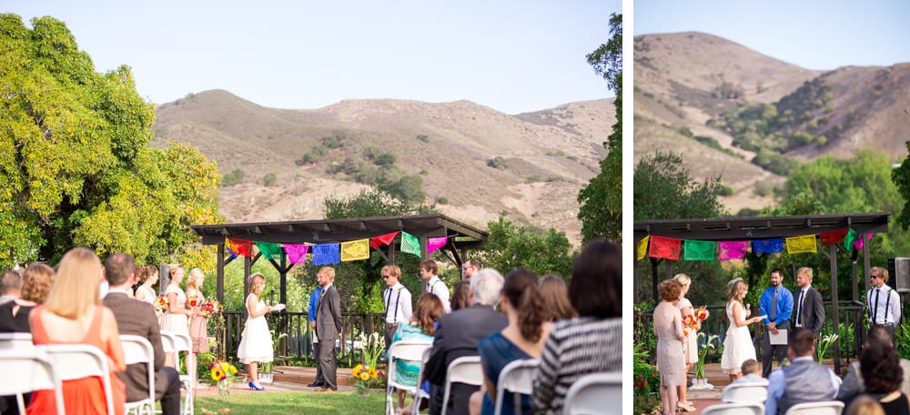 the wedding vows with cerros of san luis background