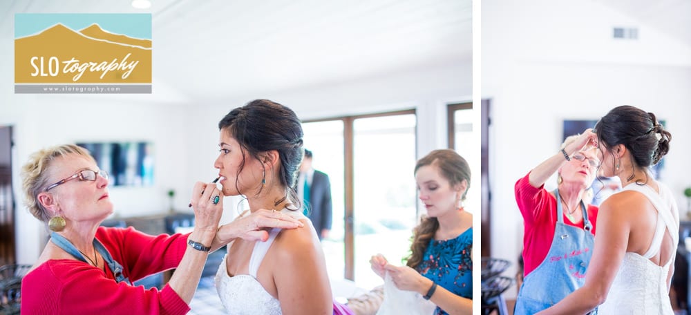 bridal prep in carriage house at greengate ranch and vineyard