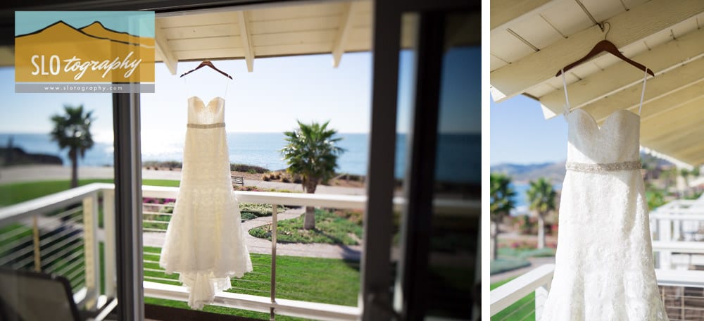 Bridal Gown Hanging at Spyglass Resort