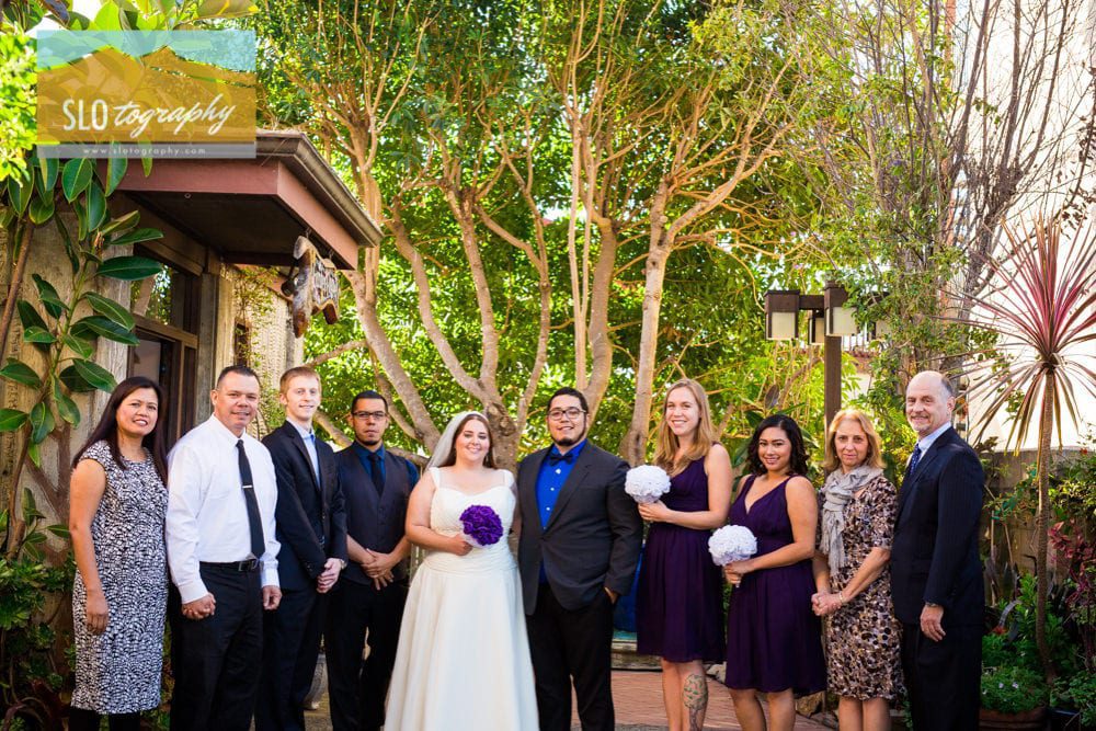 The Entire Wedding Party in the Backyard