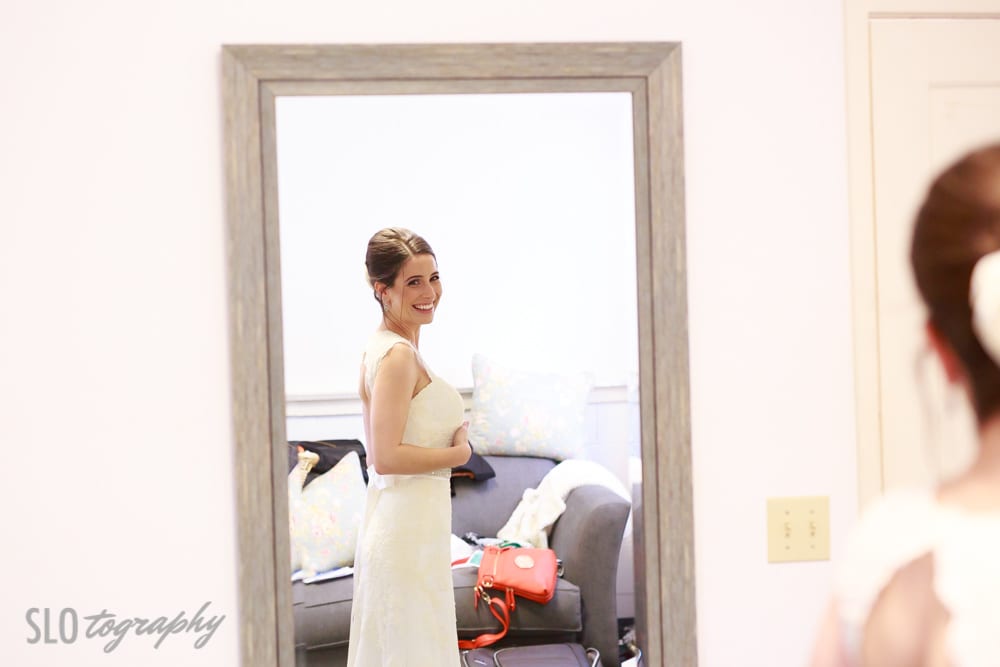 Bridal Look in Mirror