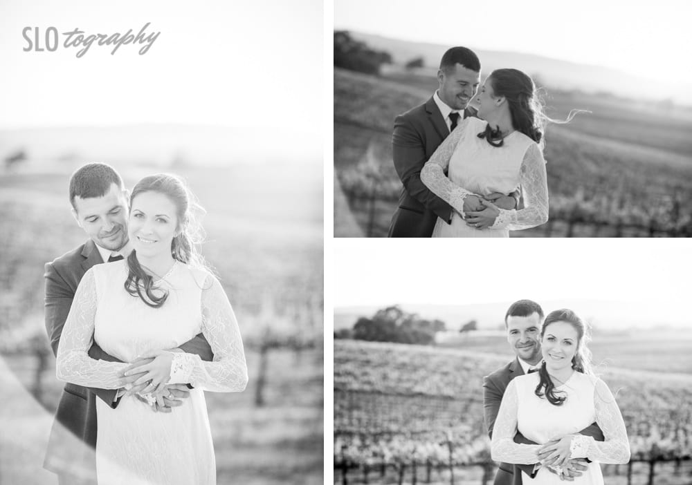 Newlywed black and white collage