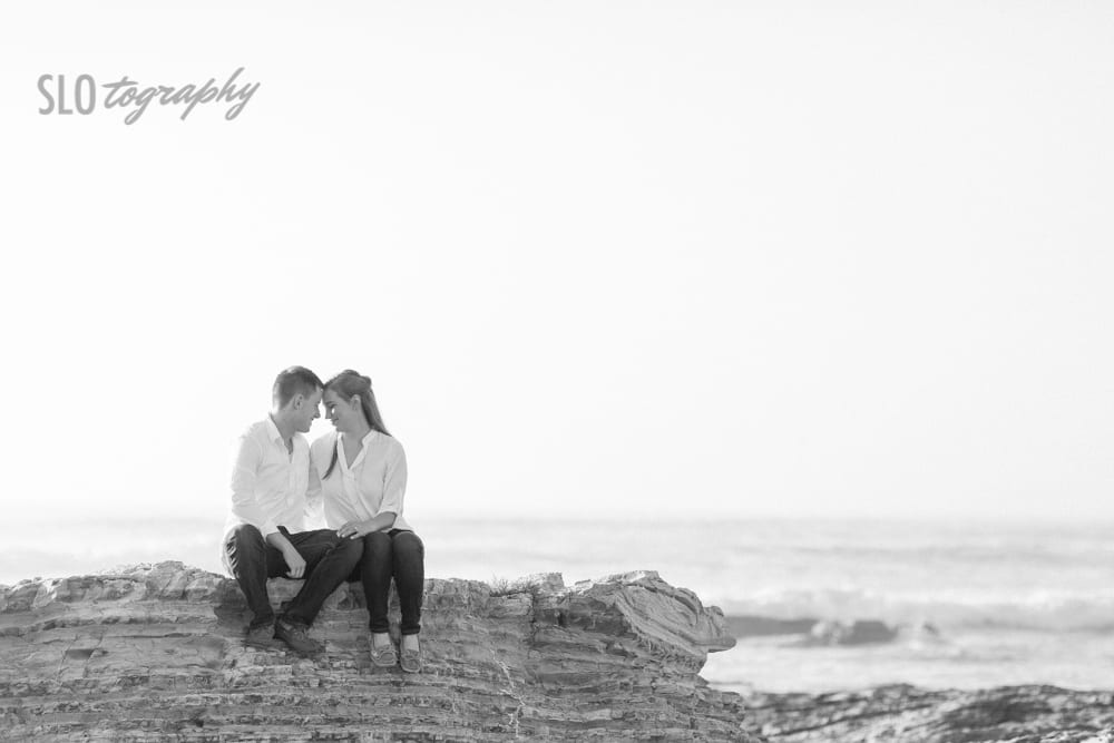 Sitting on the Rocks in Love Engagement