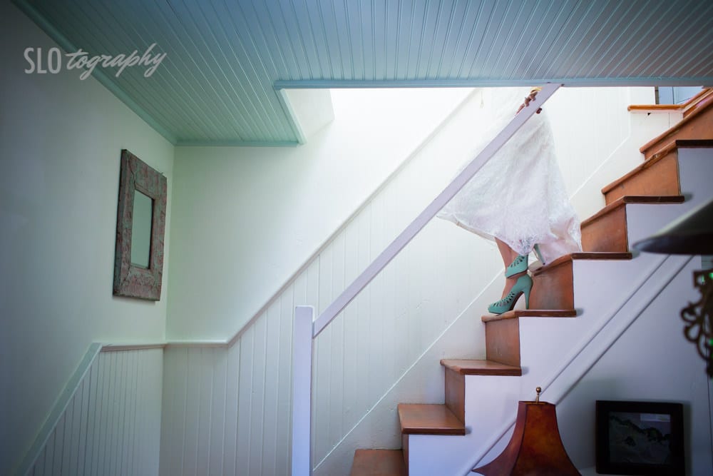 Bride Enters Down Staircase