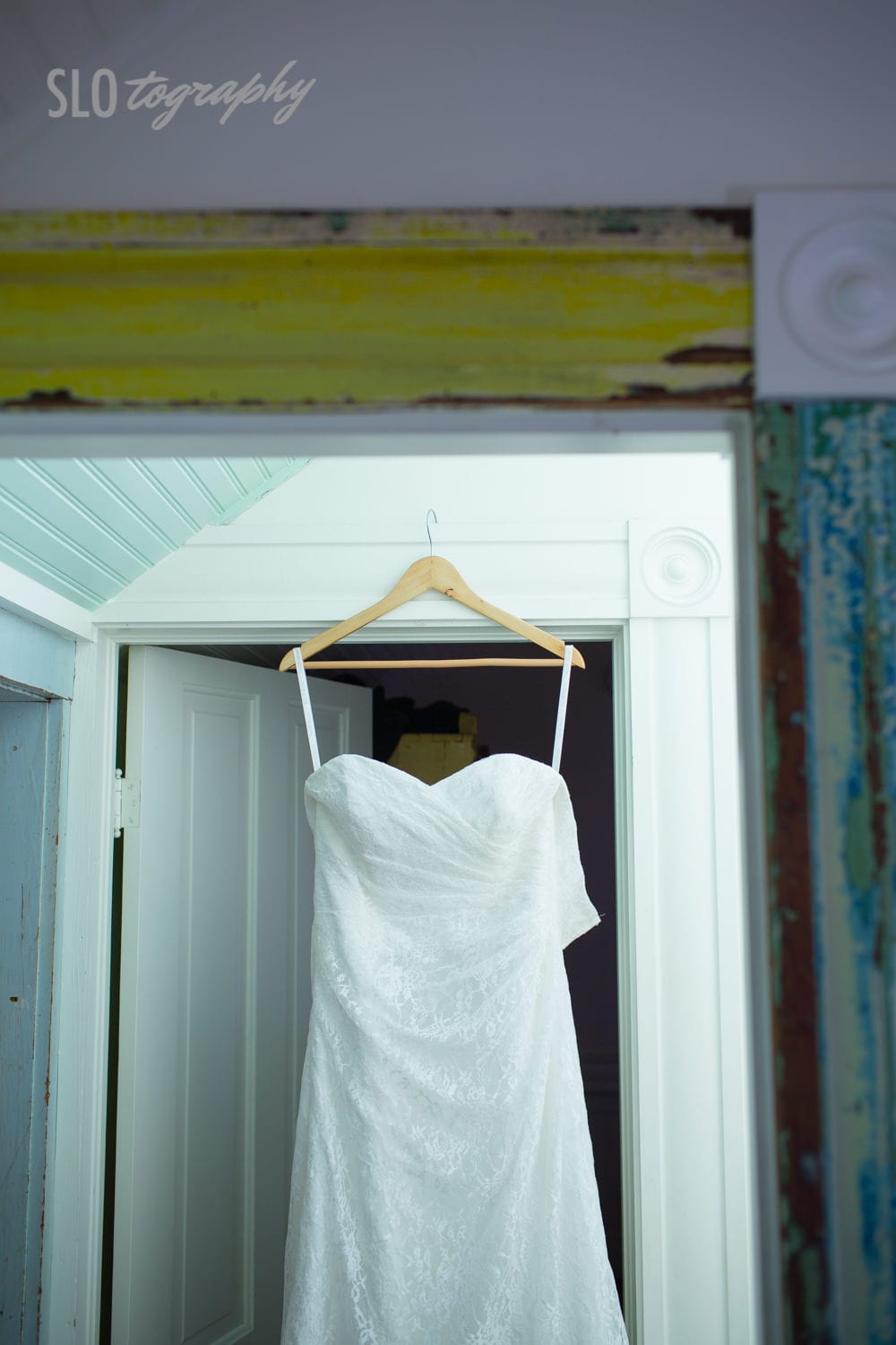 Dress Hanging in Doorway at Flying Caballos