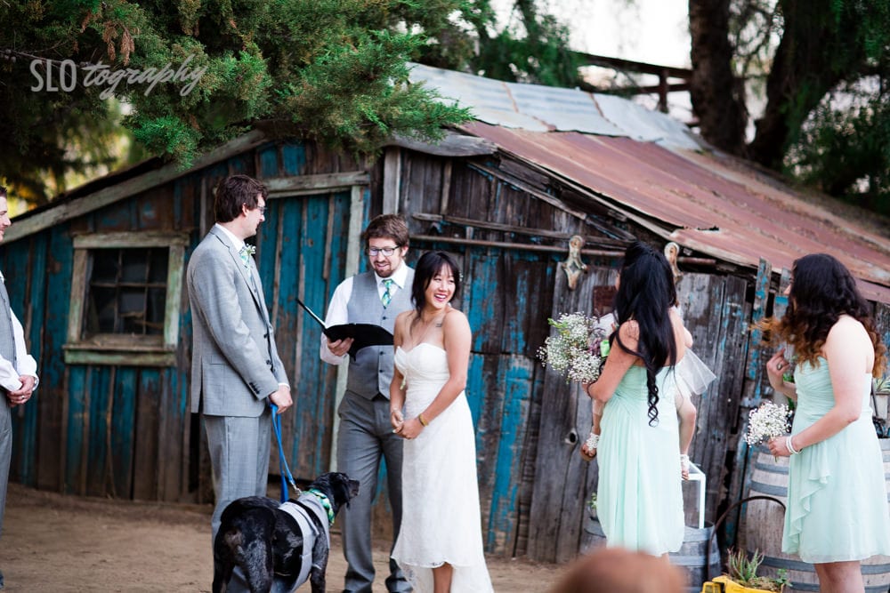 The Wedding Ceremony by the Small Barn