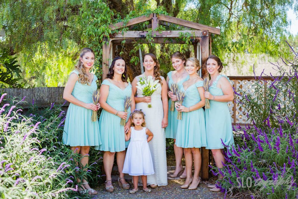 Bridal Party in the Garden