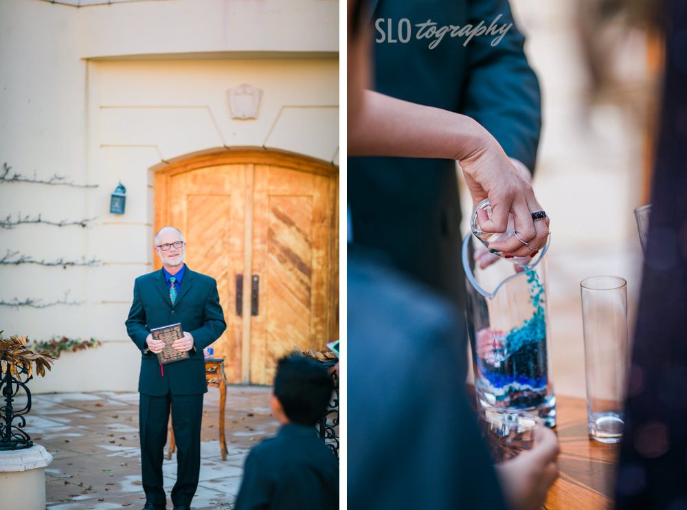 Officiant and Sand Pouring
