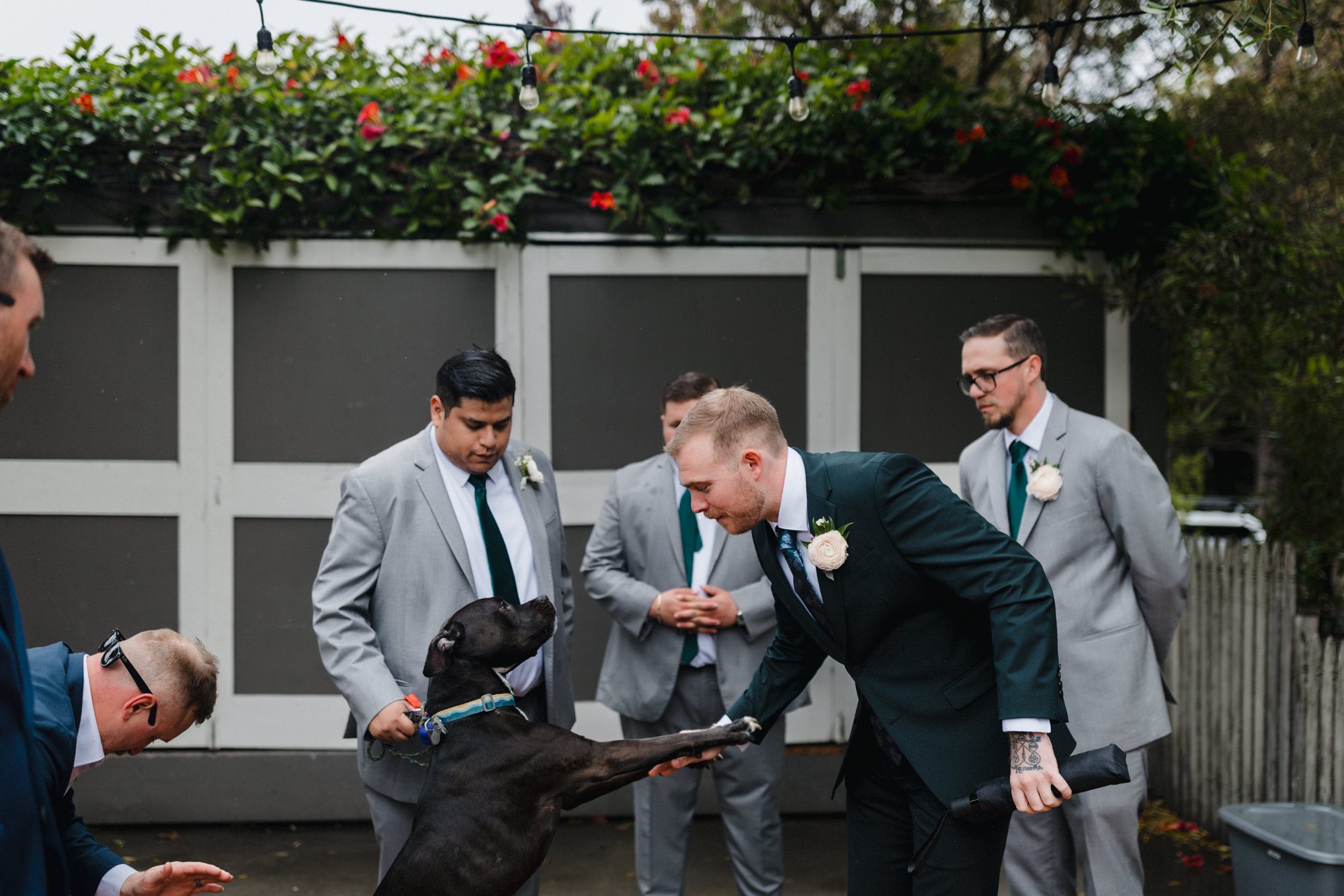Rainy Cambria Pines Lodge Wedding