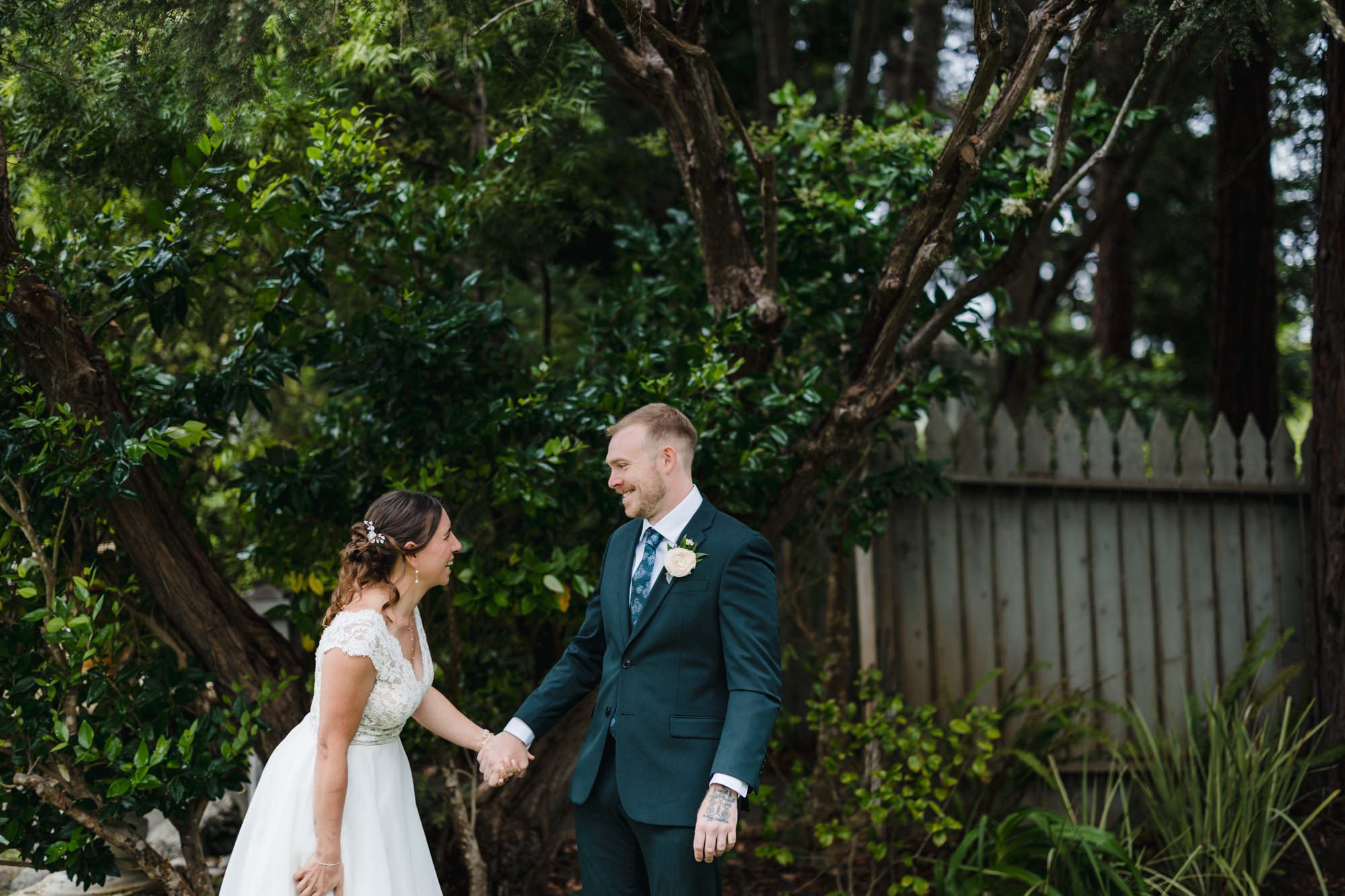 Rainy Cambria Pines Lodge Wedding