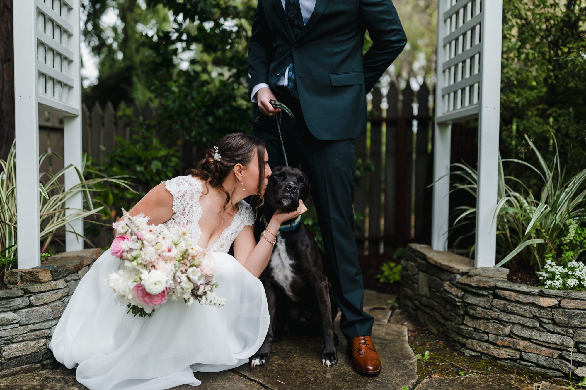 Rainy Cambria Pines Lodge Wedding