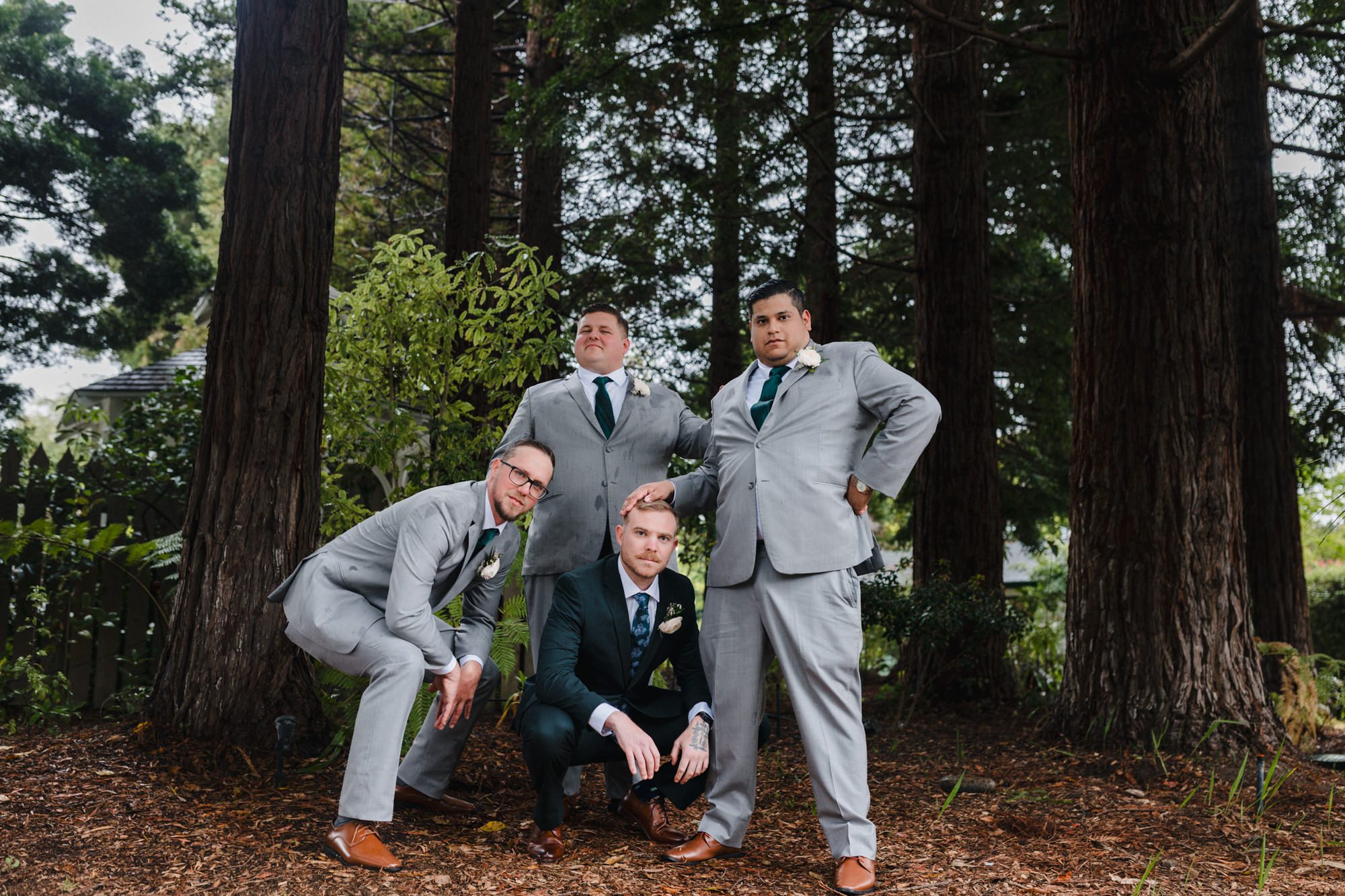 Rainy Cambria Pines Lodge Wedding