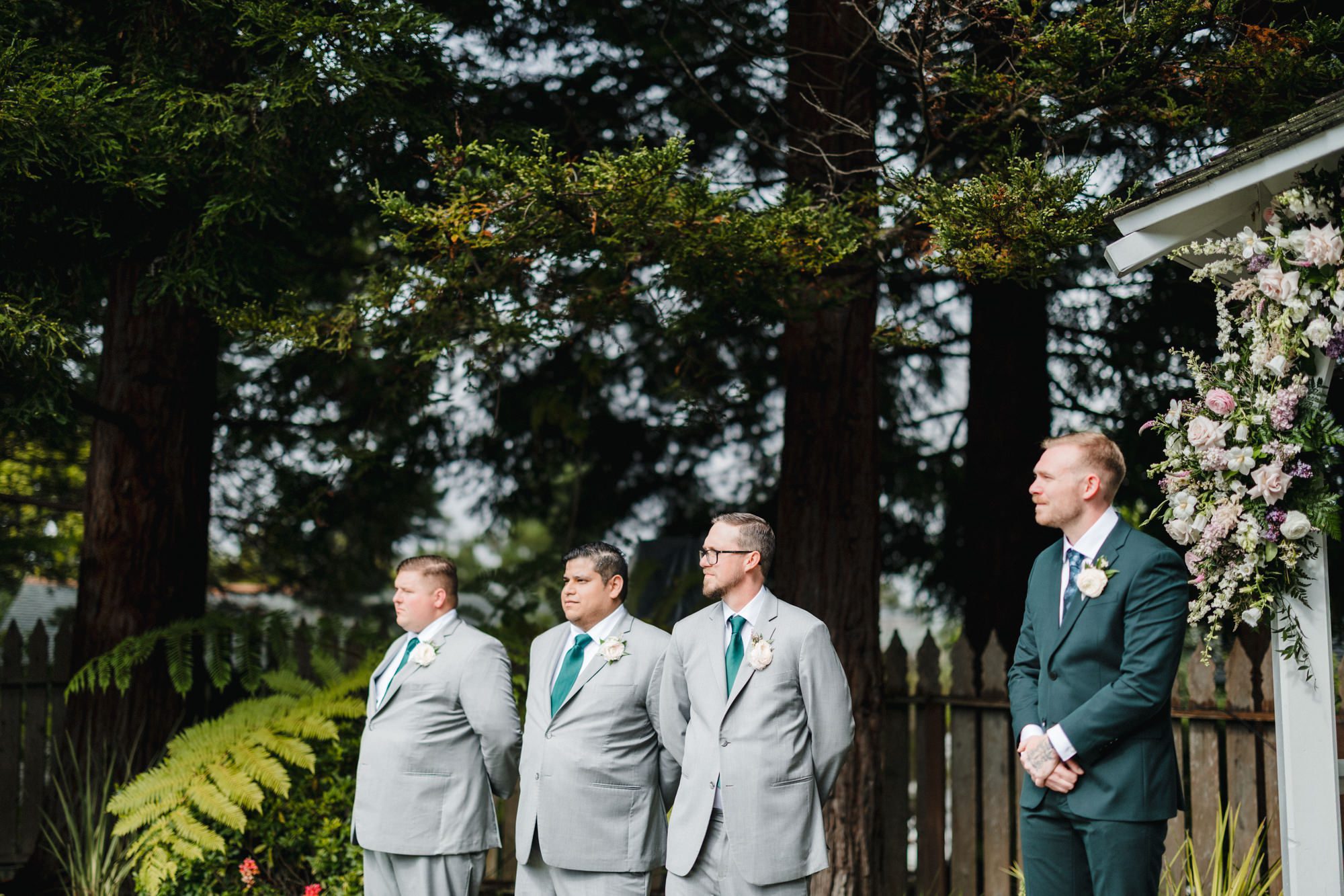 Rainy Cambria Pines Lodge Wedding
