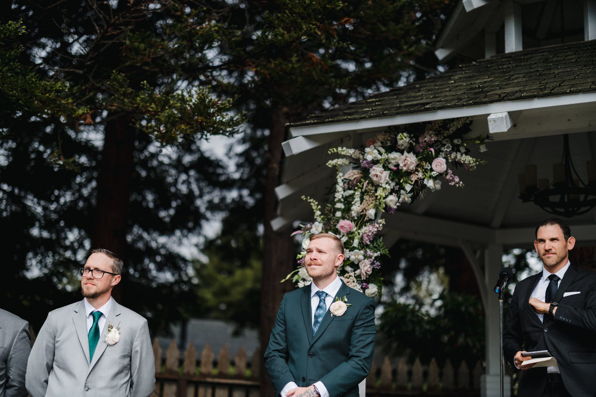 Rainy Cambria Pines Lodge Wedding