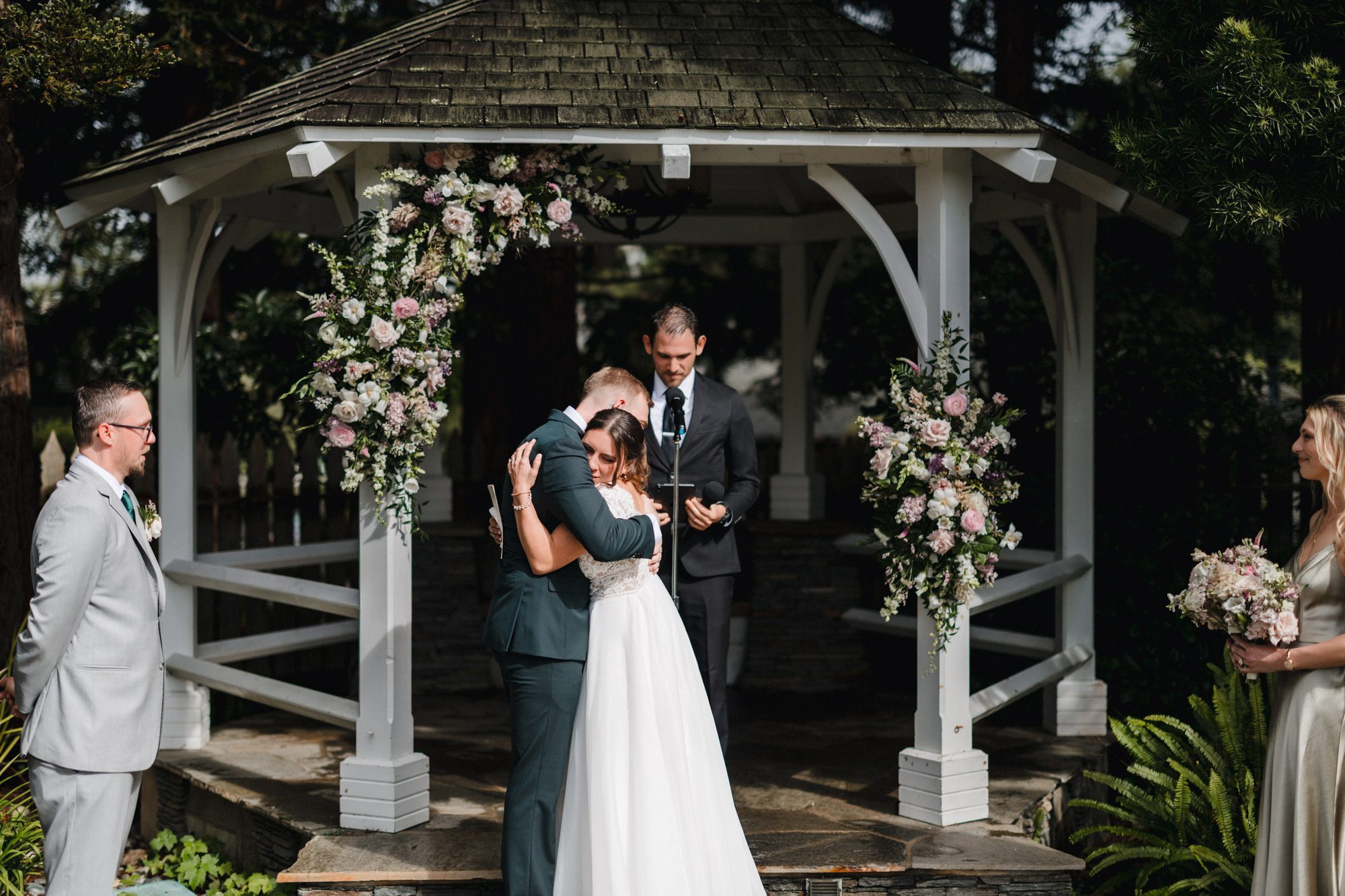 Rainy Cambria Pines Lodge Wedding