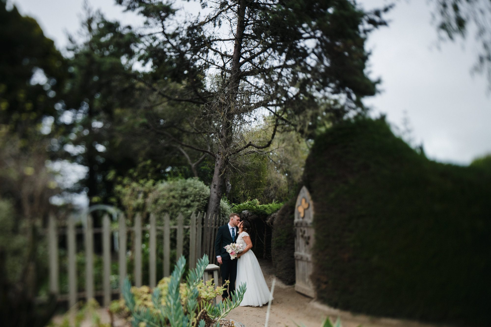Rainy Cambria Pines Lodge Wedding